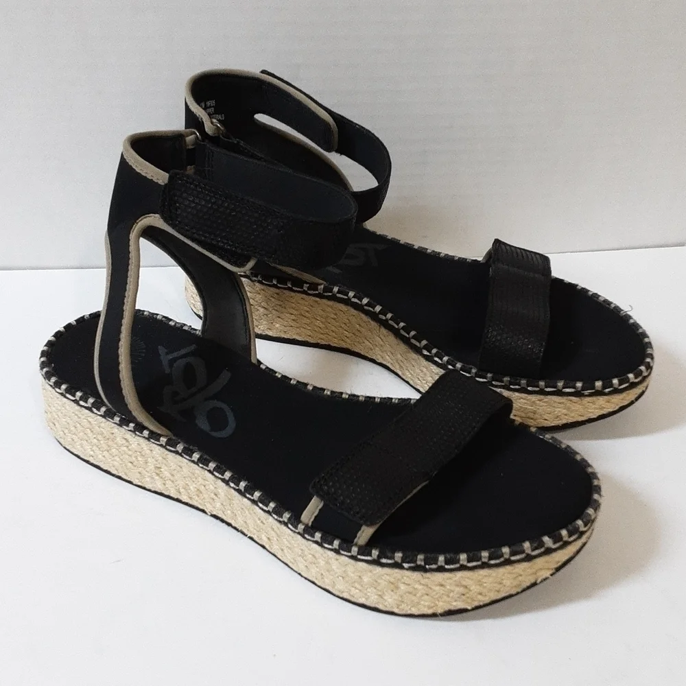 OTBT Reflector espadrilles Women's Black vacations beach casual office Y2K 11M